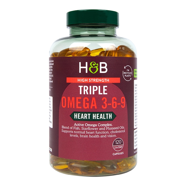 Holland & Barrett High Strength Triple Omega 3-6-9 120 Capsules